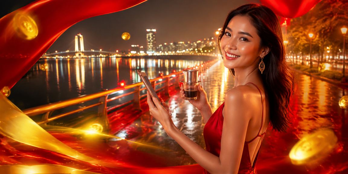 Người dùng tại Đà Nẵng sử dụng điện thoại để tham gia xổ số trực tuyến