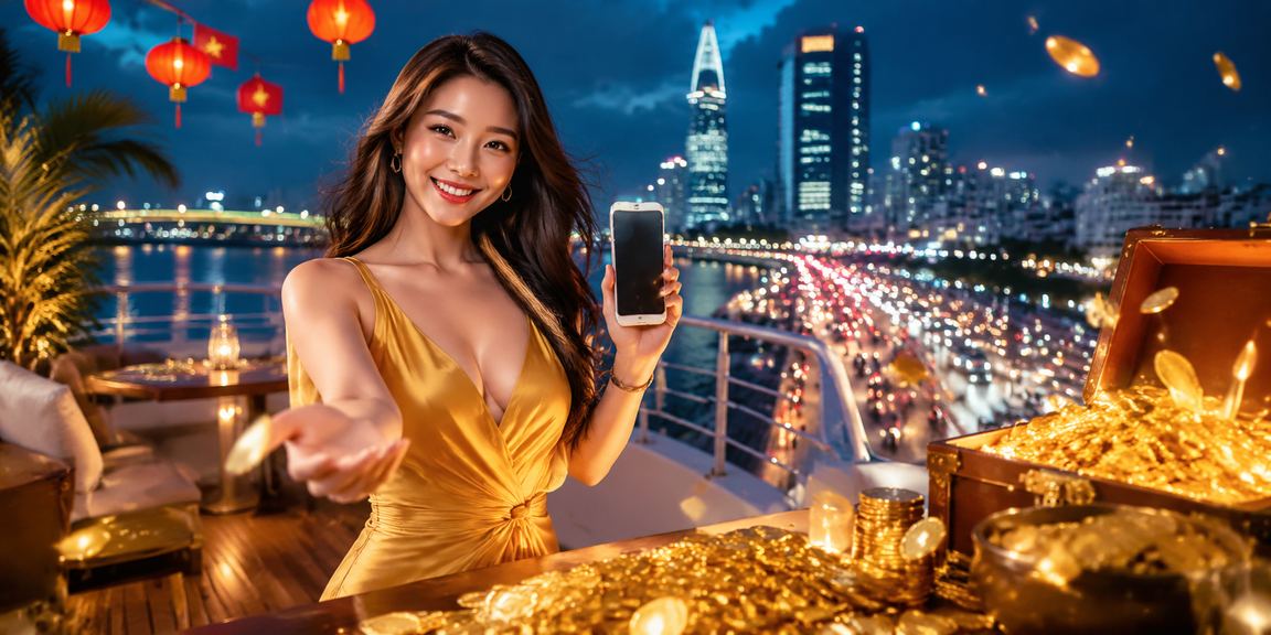 Người dùng tại TP.HCM kích hoạt voucher casino trên điện thoại trong không khí lễ hội